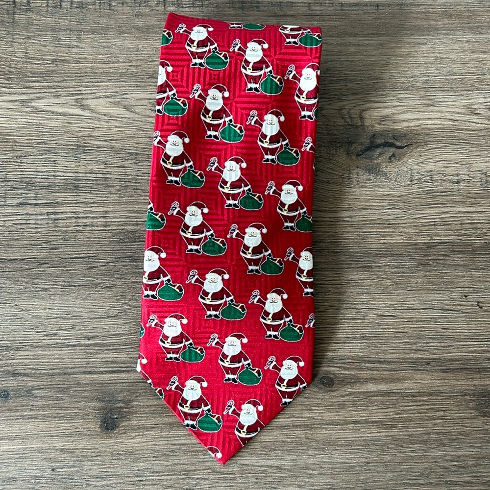 FN |Red Santa and Candy Cane Tie